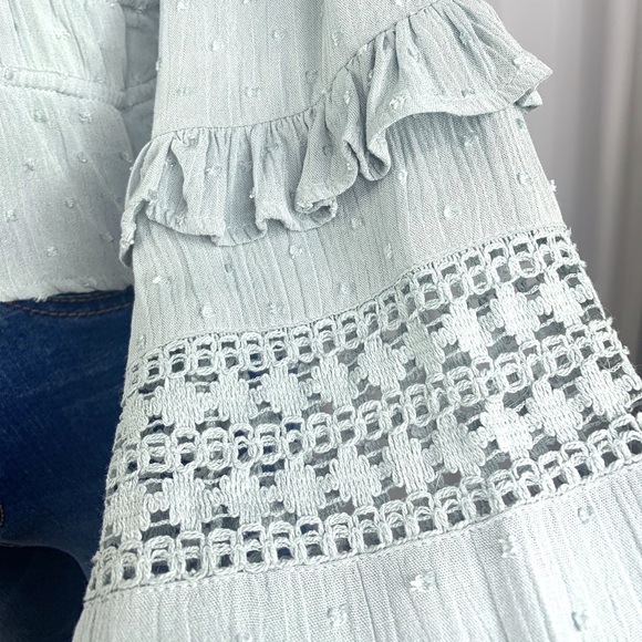 Mint Long sleeves crop top - Picture 2 of 2